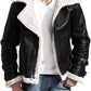 Authentic Men's WW2 Aviator RAF Bomber Jacket - Iconic Style with White Fur Collar, Black Leather, and Warmth for Winter