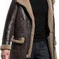 Luxury in Layers: Genuine Sheepskin Leather with Cozy Sherpa Lining and Hood - Elevate Your Winter Wardrobe!