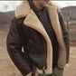 Men's Bomber Shearling Fur Motorcycle Jacket