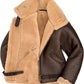 Men's Bomber Shearling Fur Motorcycle Jacket