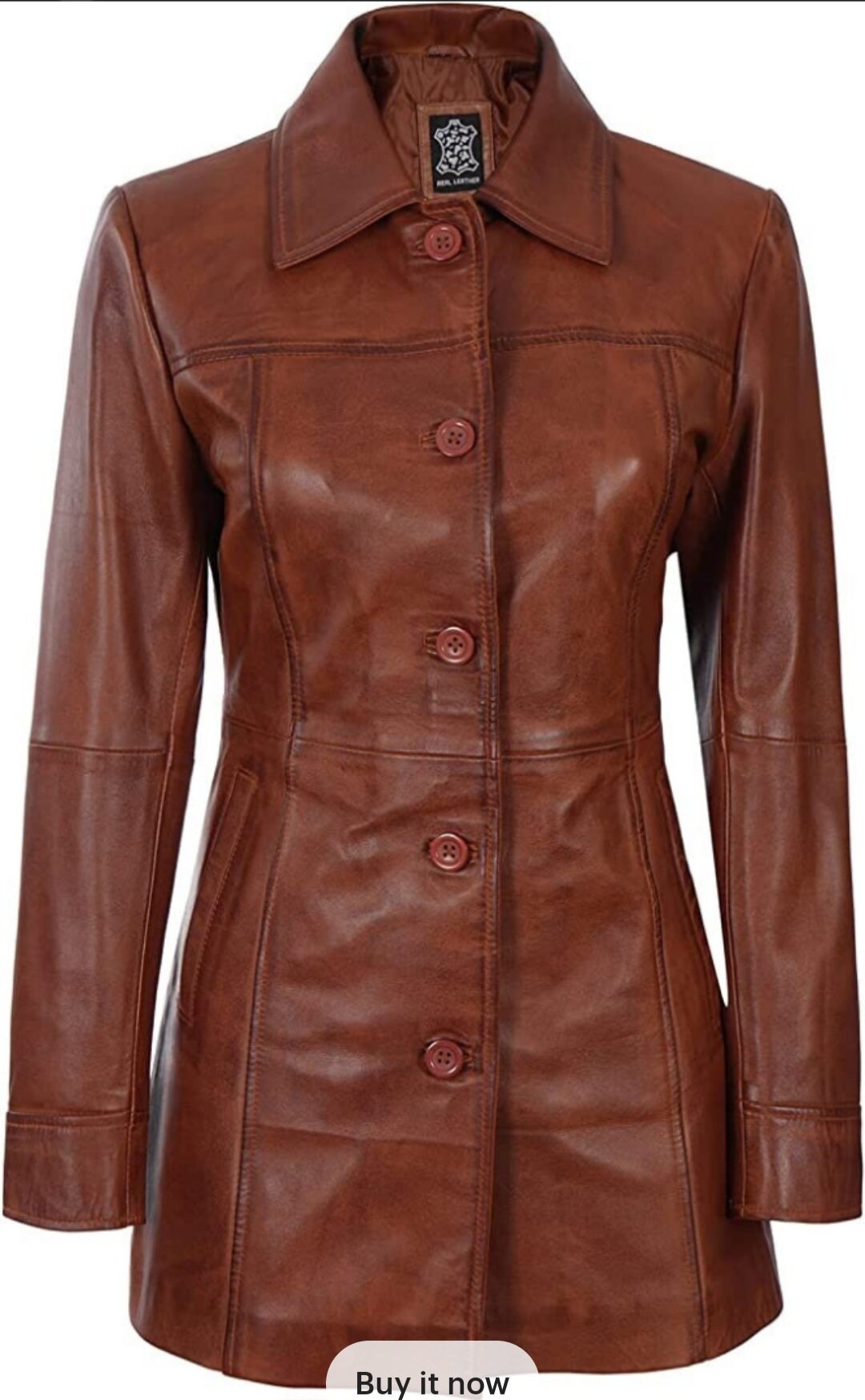Brown Women's Genuine Leather Long Coat |Leather coats for men 