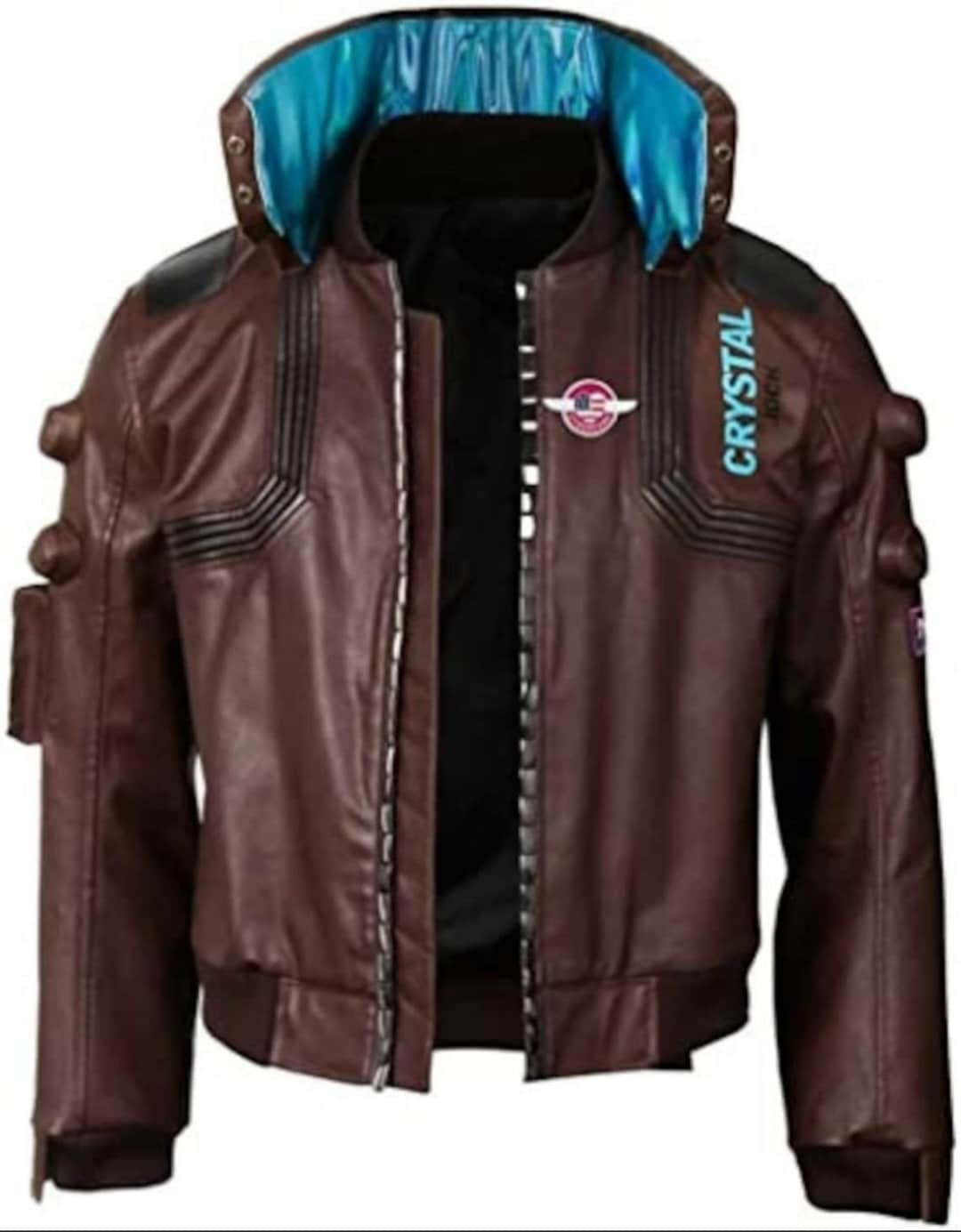 Samurai Bomber Jacket - Faux Leather Coat for Men