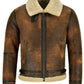Men's Bomber Shearling Fur Motorcycle Jacket
