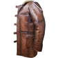 Men's Brown Bomber Fur Shearling Leather Coat
