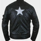 Black Genuine Leather Captain America Biker Jacket